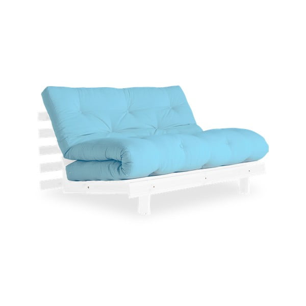 Sofa rozkładana Karup Design Roots White/Light Blue