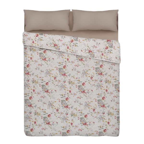 Narzuta na łóżko z kwiecistym motywem Unimasa Romantic, 235x260 cm