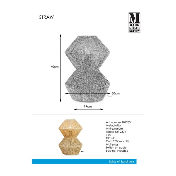 Lampa stołowa Markslöjd Straw Nature-image-4