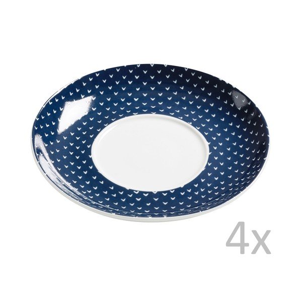 Zestaw 4 spodków Maxwell & Williams Indigo Arrow