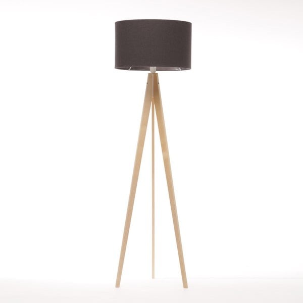 Czarna lampa stojąca 4room Artist, brzoza, 150 cm
