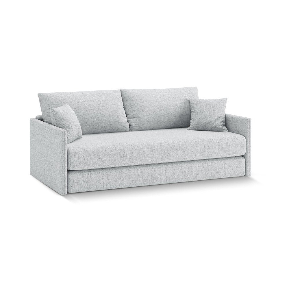 Jasnoszara rozkładana sofa z tkaniny szenilowej 209 cm Shannon – Cosmopolitan Design (zdjęcie 3)