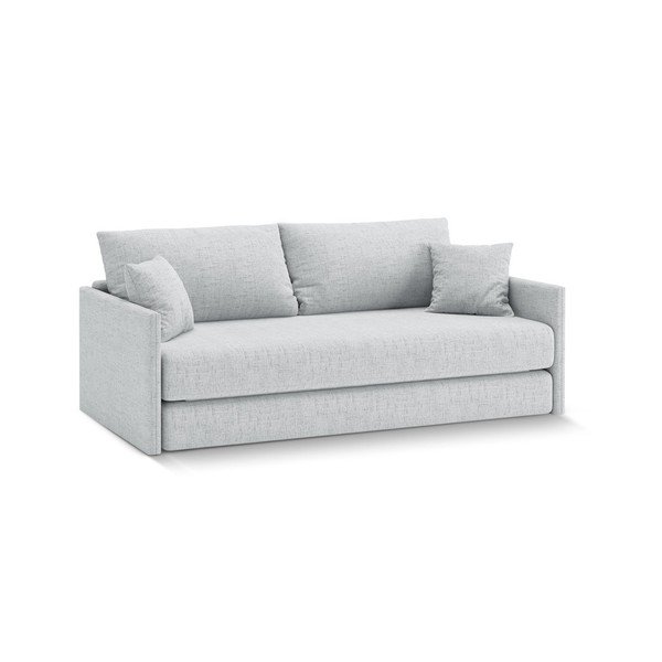 Jasnoszara rozkładana sofa z tkaniny szenilowej 209 cm Shannon – Cosmopolitan Design-image-1