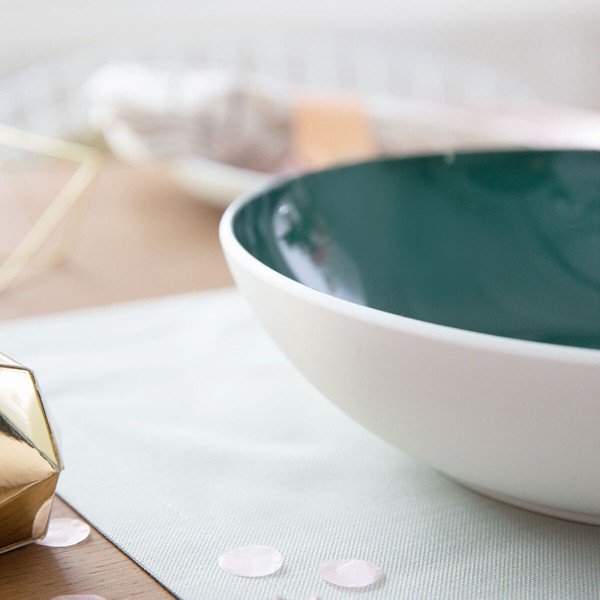 Biało-zielona porcelanowa miska do serwowania Villeroy & Boch Uni, ⌀ 26 cm-image-3