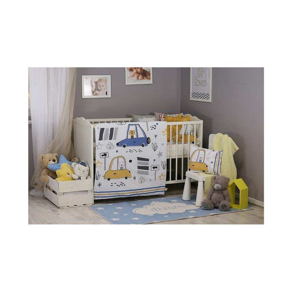 Bawełniana jednoosobowa pościel dziecięca z prześcieradłem Mike & Co. NEW YORK Mirra Fesso, 100x150 cm-image-1