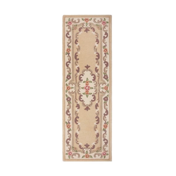 Beżowy wełniany chodnik FlairRug Aubusson, 67x210 cm