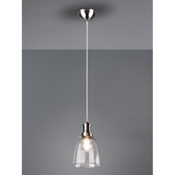 Lampa wisząca w kolorze srebra ze szklanym kloszem ø 14 cm Vita – Reality-image-1