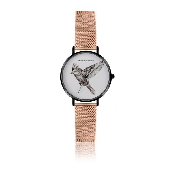 Zegarek damski z bransoletką ze stali nierdzewnej w kolorze różowego złota Emily Westwood