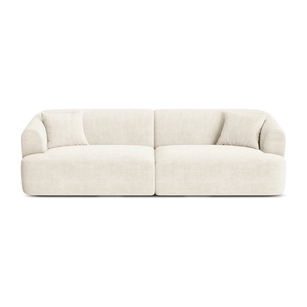Beżowa sztruksowa sofa 255 cm Campi – Cosmopolitan Design