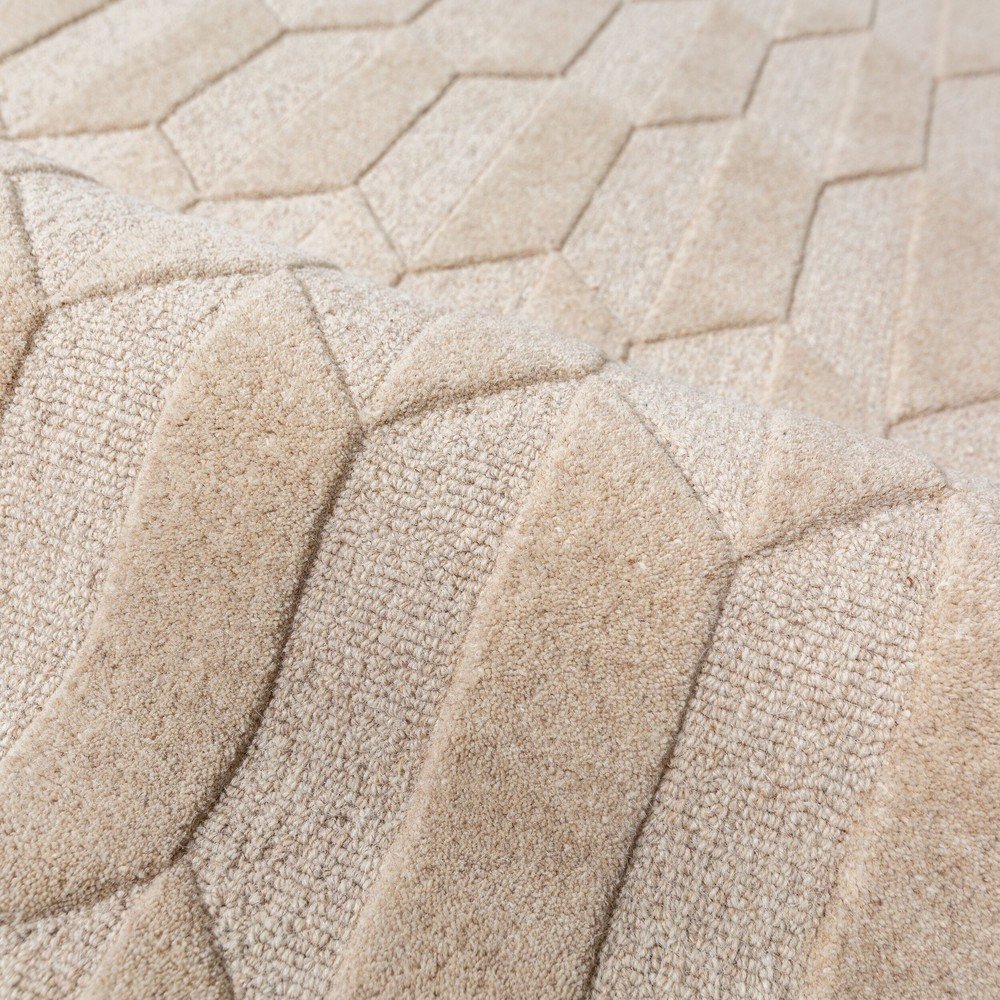 Bordowy/w naturalnym kolorze wełniany dywan tkany ręcznie 120x170 cm Apex Border Wool – Flair Rugs (zdjęcie 6)