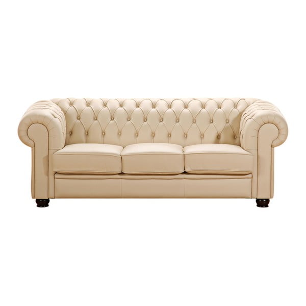 Beżowa skórzana sofa Max Winzer Chandler, 200 cm