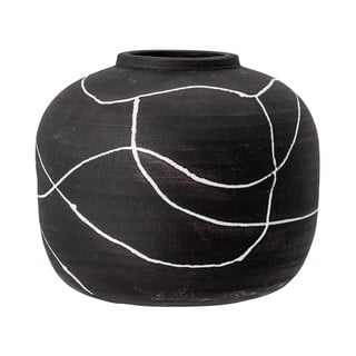 Czarny wazon z terakoty Bloomingville Niza, wys. 16,5 cm