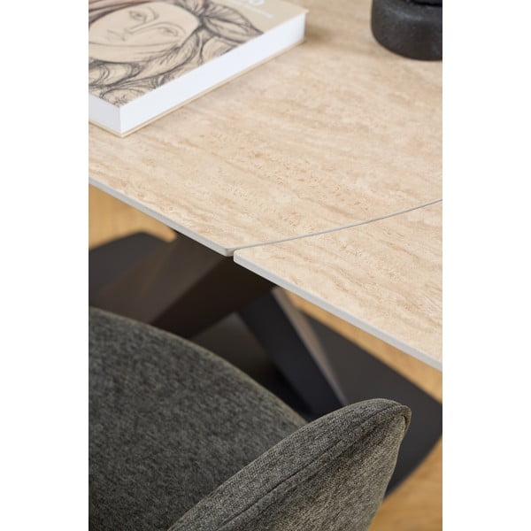 Ciemnoszary fotel jadalniany z podłokietnikami Graham – Actona-image-4