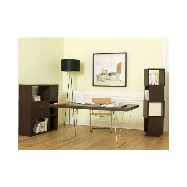 Regał obrotowy w kolorze ciemnego drewna TemaHome Rotative-image-1