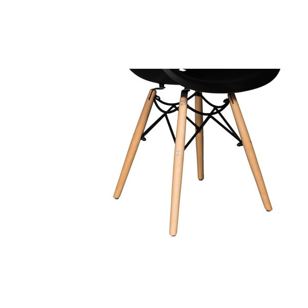 Zestaw 2 czarnych krzeseł Evergreen House René-image-3