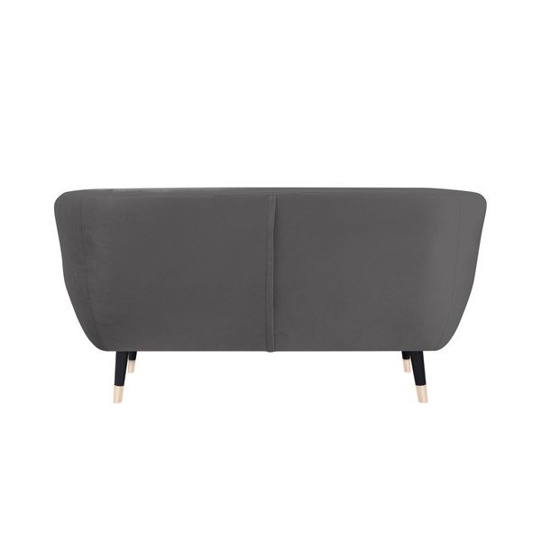 Szara sofa z czarnymi nogami Mazzini Sofas Amelie, 158 cm-image-4
