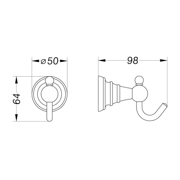 Mosiężny haczyk Sapho Diamond-image-2