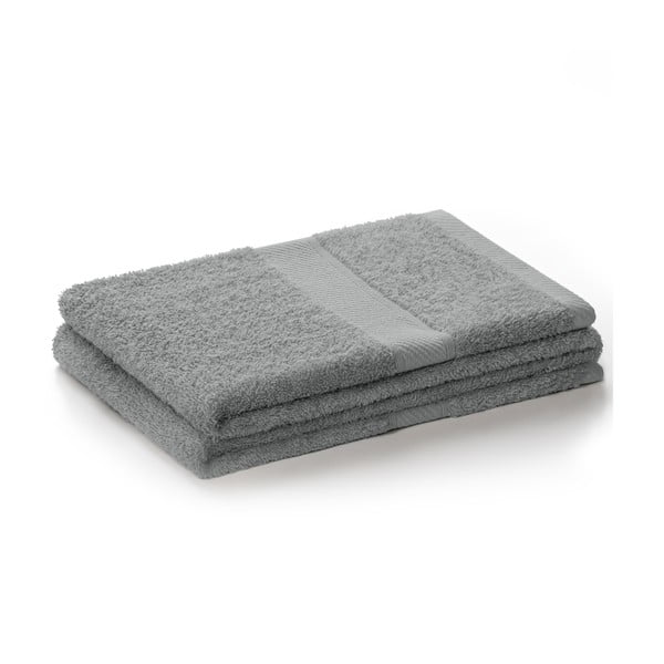 Szary ręcznik kąpielowy AmeliaHome Bamby Silver, 70x140 cm