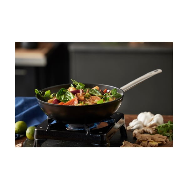 Patelnia wok aluminiowa z powłoką nieprzywierającą ø 28 cm – Holm-image-1
