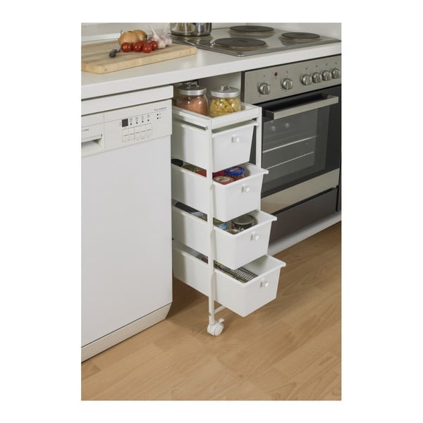 Biały regał na kółkach 22,5x76,5 cm Gala – Wenko-image-3