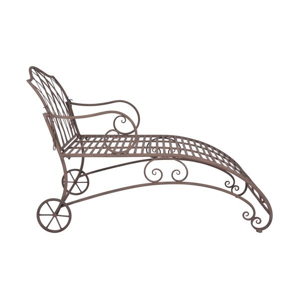 Brązowy metalowy leżak ogrodowy – Esschert Design-image-2