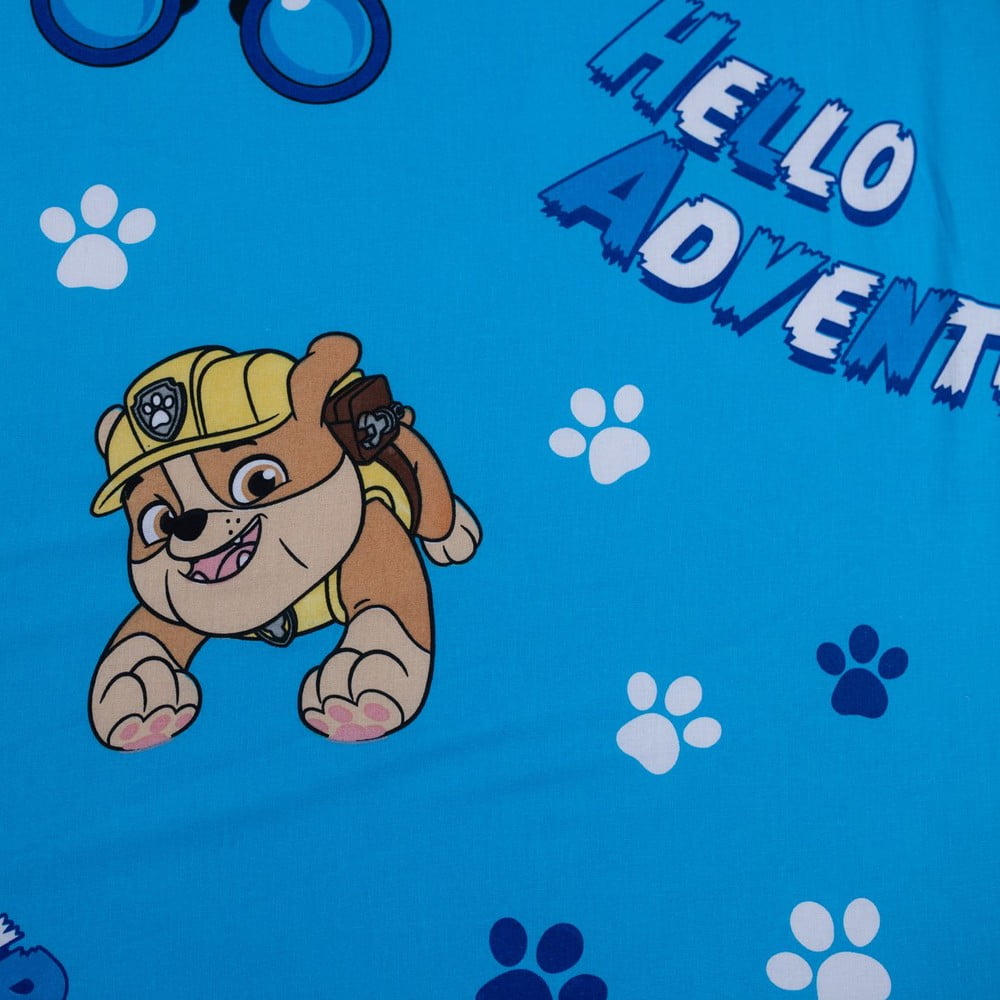 Niebieskie bawełniane prześcieradło dziecięce jednoosobowe z gumką 90x200 cm Paw Patrol – Jerry Fabrics (zdjęcie 3)