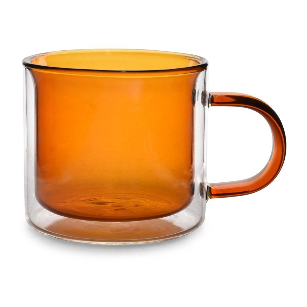 Szklane kubki zestaw 2 szt. w bursztynowym kolorze 270 ml Liv – ONA