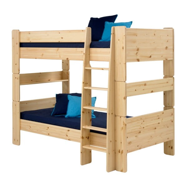 Drewniane łóżko piętrowe 13Casa Kids, 90 x 200 cm