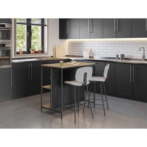 Stolik barowy w dekorze dębu 60x100 cm Sagi – Marckeric-image-3