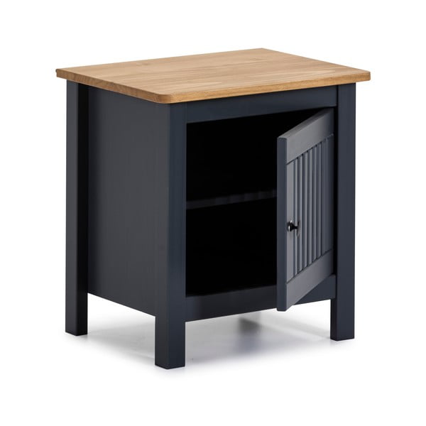 Szara drewniana szafka nocna Marckeric Bruna-image-4