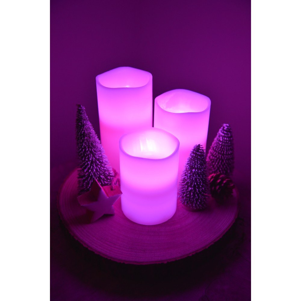 Świeczki LED zestaw 3 szt. (wysokość 10 cm) – Hilight (zdjęcie 7)