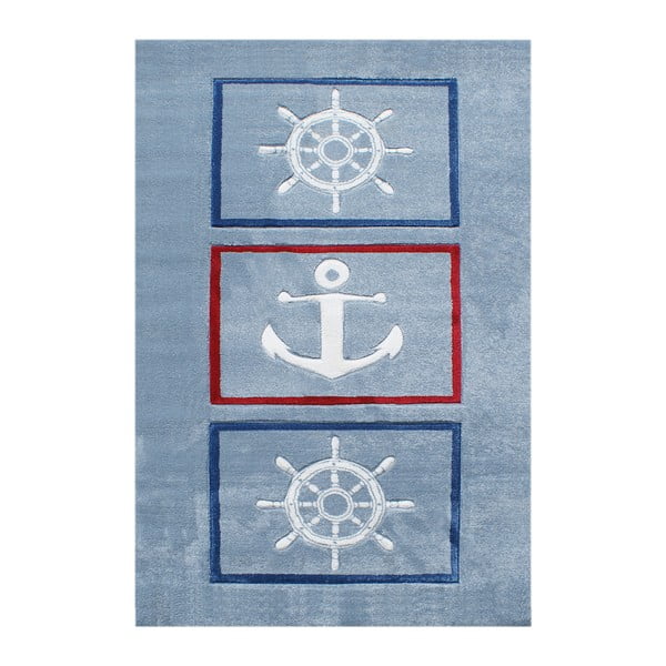 Niebieski dywan dziecięcy Happy Rugs Anchor, 160x230 cm
