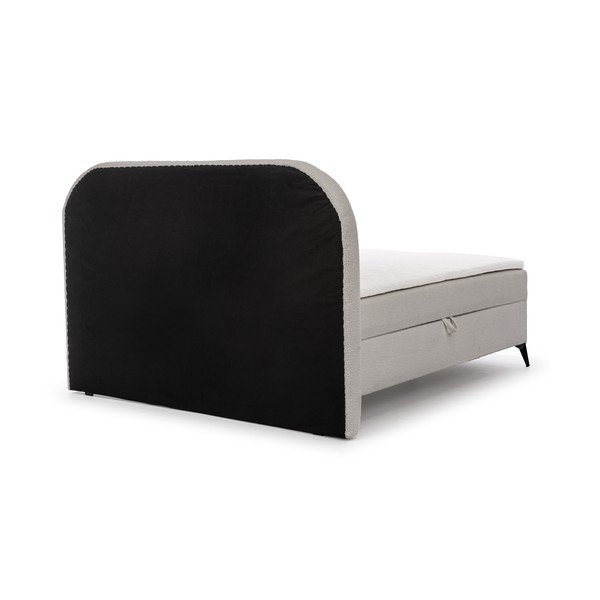 Jasnoszare łóżko kontynentalne ze schowkiem 140x200 cm Ornes – Ropez-image-4