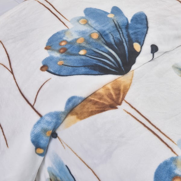 Ciemnoniebieska pościel jednoosobowa z mikropluszu 140x200 cm Marbella – My House-image-1