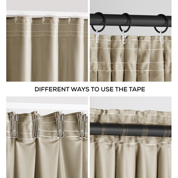 Brązowa/beżowa aksamitna zasłona częściowo zaciemniająca (dimout) 140x270 cm Pleat – Restilo-image-2