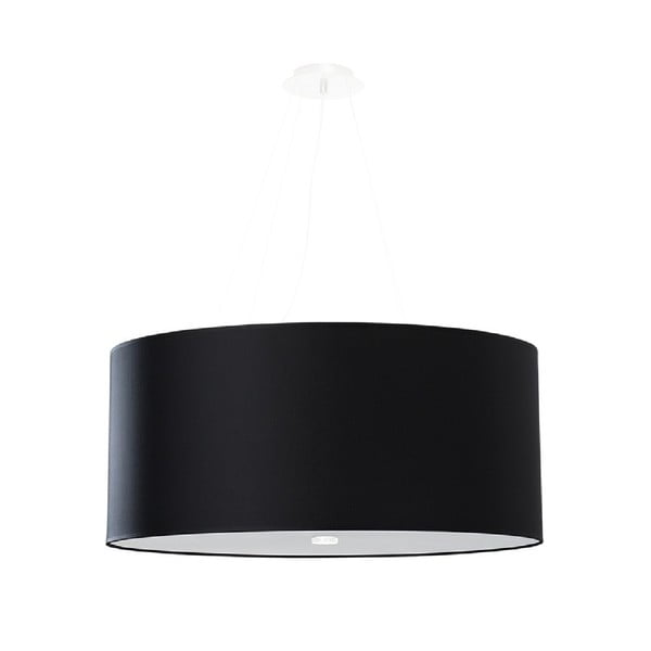 Czarna lampa wisząca ze szklanym kloszem ø 60 cm Volta – Nice Lamps
