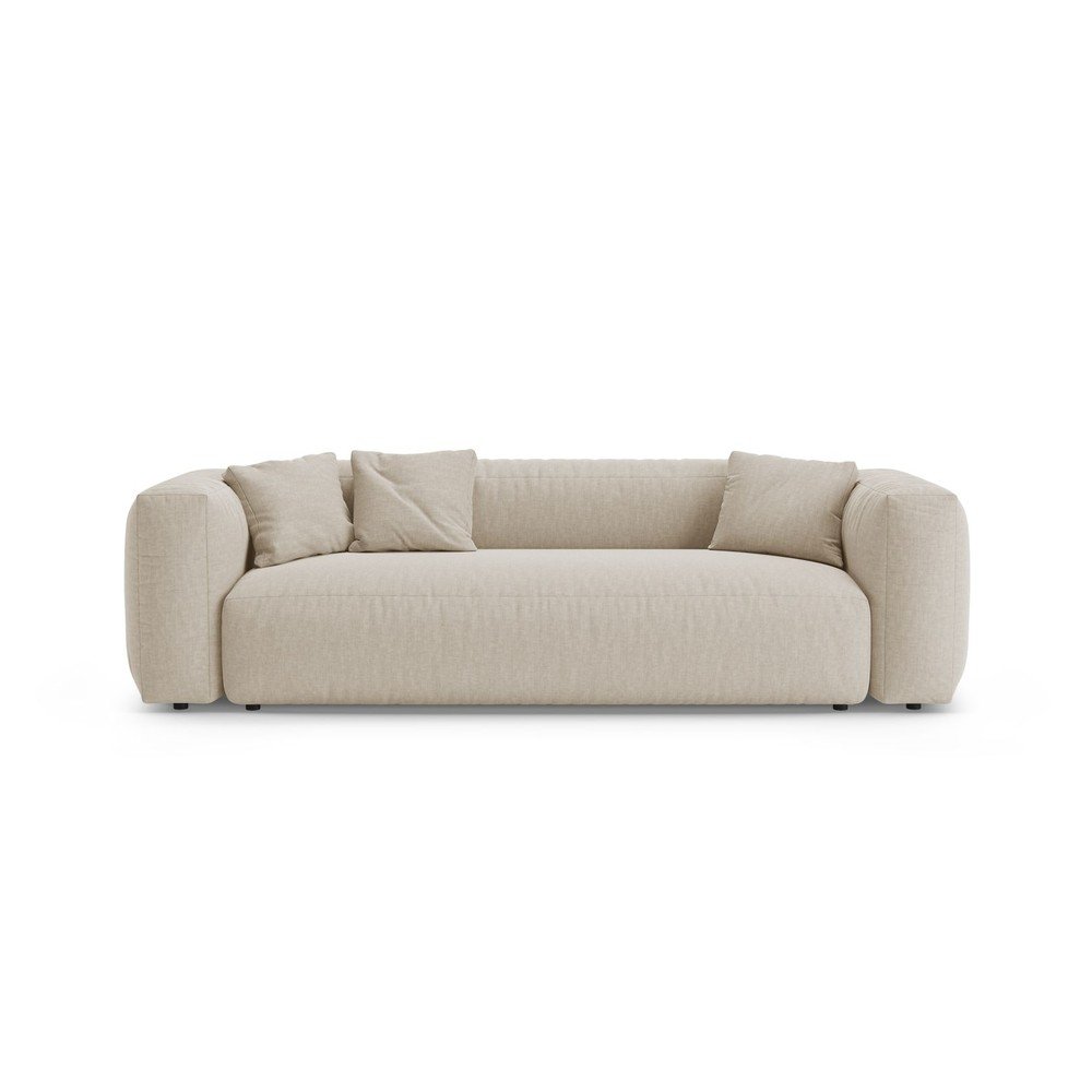 Kremowa rozkładana sofa modułowa 264 cm Martina – Micadoni