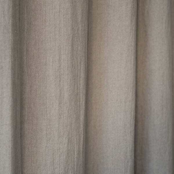 Beżowa lniana zasłona na troczki Linen Tales Night Time, 250x140 cm-image-1