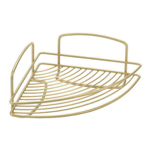 Narożna stalowa półka łazienkowa w kolorze złota Onda – Metaltex