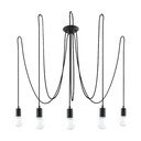 Czarna lampa wisząca 300x300 cm Spider – Sollux