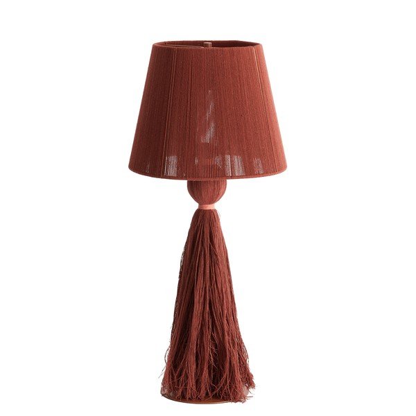 Ceglasta lampa stołowa z tekstylnym kloszem (wysokość 58 cm) Espino – Light & Living