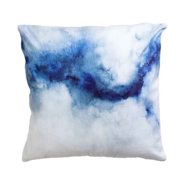 Niebiesko–biała poduszka dekoracyjna 45x45 cm Abstract – JAHU collections