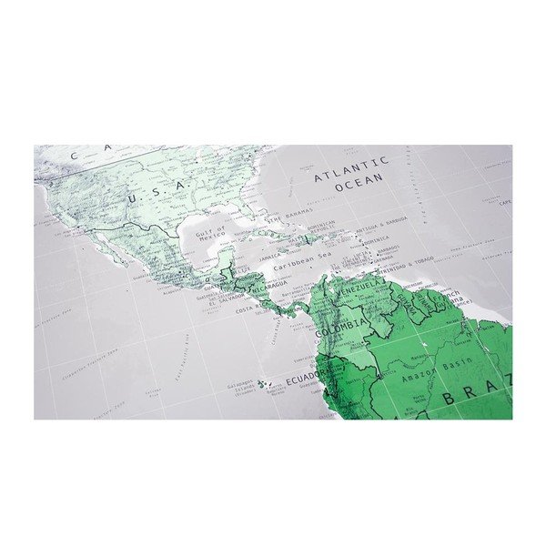 Zielona magnetyczna mapa świata The Future Mapping Company Future Map, 101x58 cm-image-2