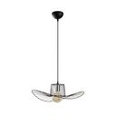 Czarna lampa wisząca z metalowym kloszem ø 50 cm Tel – Opviq lights