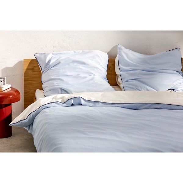 Jasnoniebieska poszwa na kołdrę jednoosobowa z satyny bawełnianej 140x200 cm Oba – noo.ma-image-4