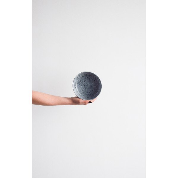 Biało-czarna kamionkowa miska ÅOOMI Mess, ø 15 cm-image-1