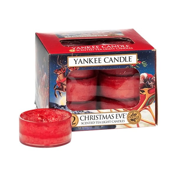 Zestaw 12 świeczek zapachowych Yankee Candle Wigilia, 4 h