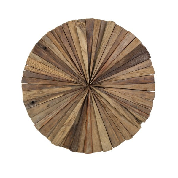 Dekoracja ścienna z drewna tekowego HSM Collection Roude, 80 cm