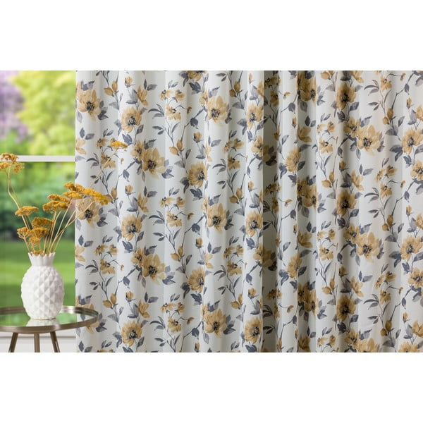 Żółto-kremowa zasłona 210x245 cm Cefalu – Mendola Fabrics-image-3