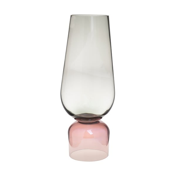 Różowo-zielony szklany wazon InArt Fragile, wys. 48 cm